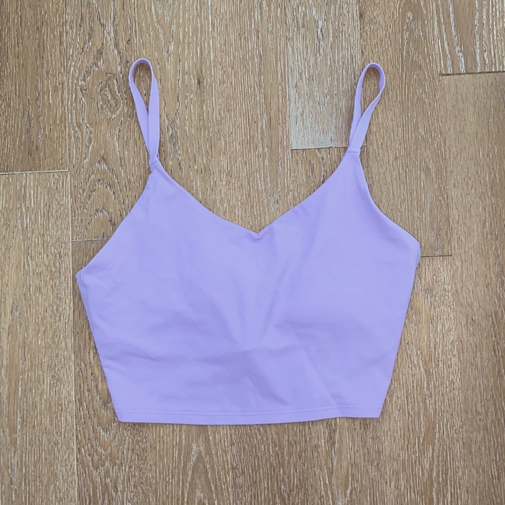 Cute purple Athleta cropped tank top! size small.